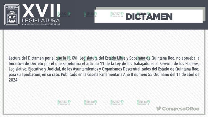 Desecha Congreso del Estado decretos para modificar Ley de Trabajadores