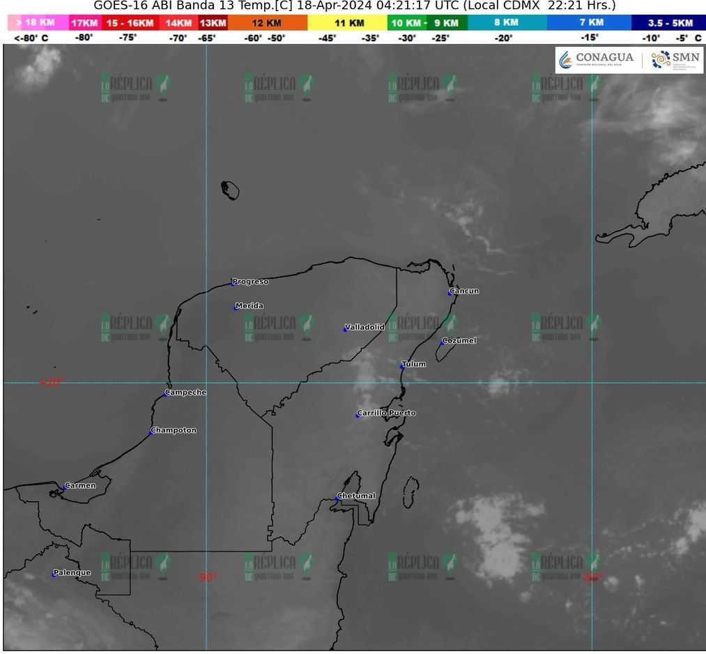 Lluvias aisladas en Quintana Roo