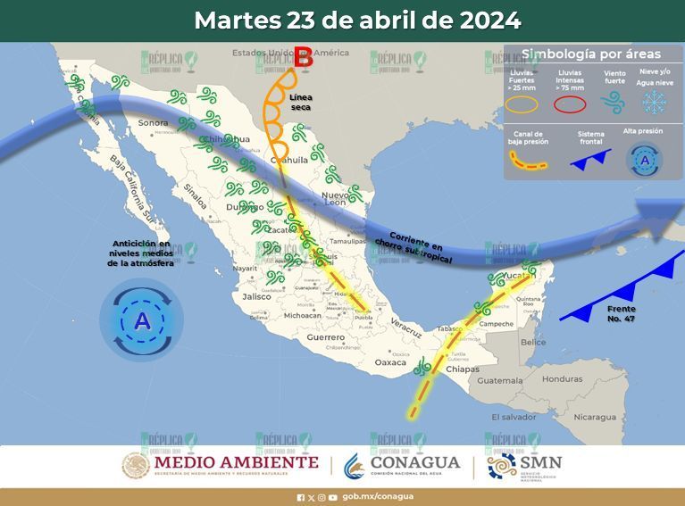 Lluvias aisladas en Quintana Roo