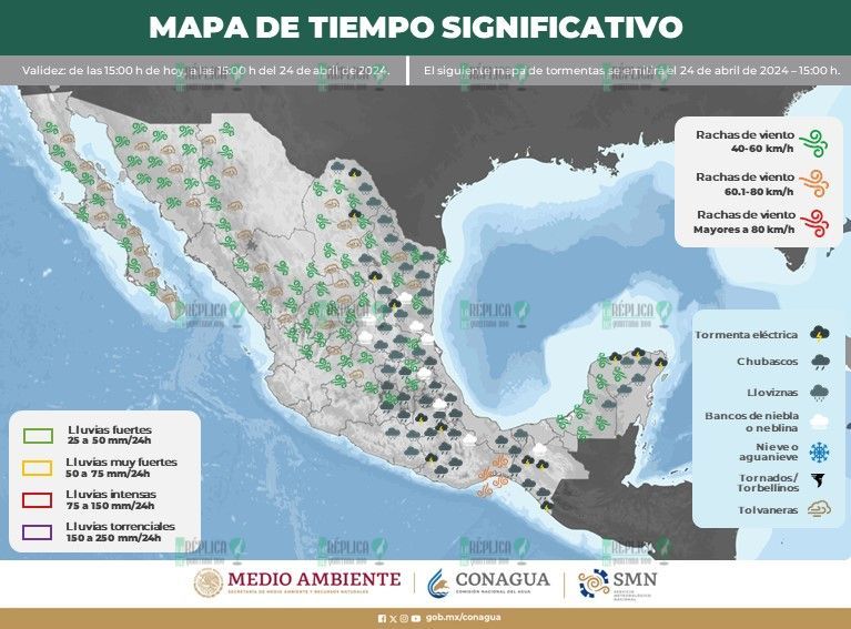 Anuncian chubascos en Quintana Roo y Yucatán