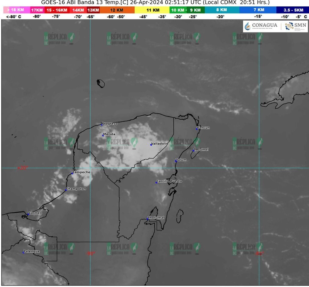 Anuncian temperaturas extremas para la Península de Yucatán