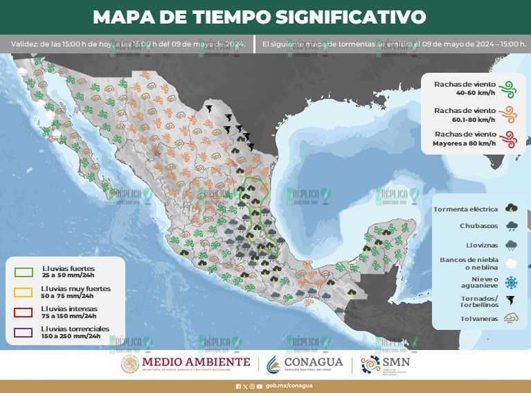 Lluvias aisladas en Quintana Roo