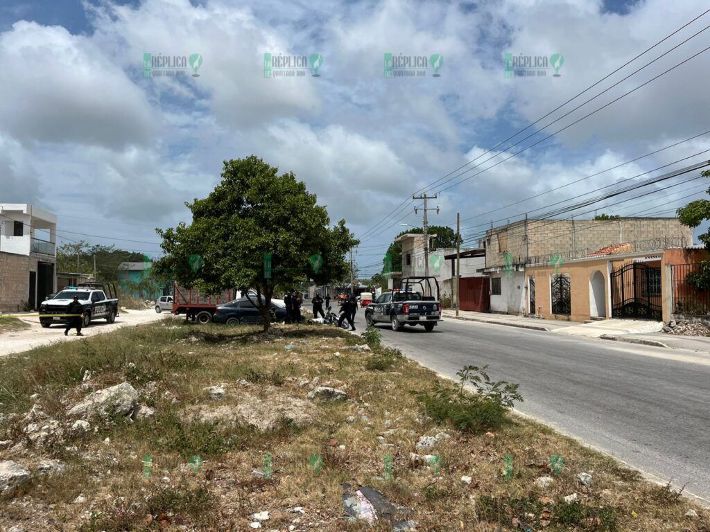 Acribillan a un hombre en motocicleta en la Región 227 de Cancún