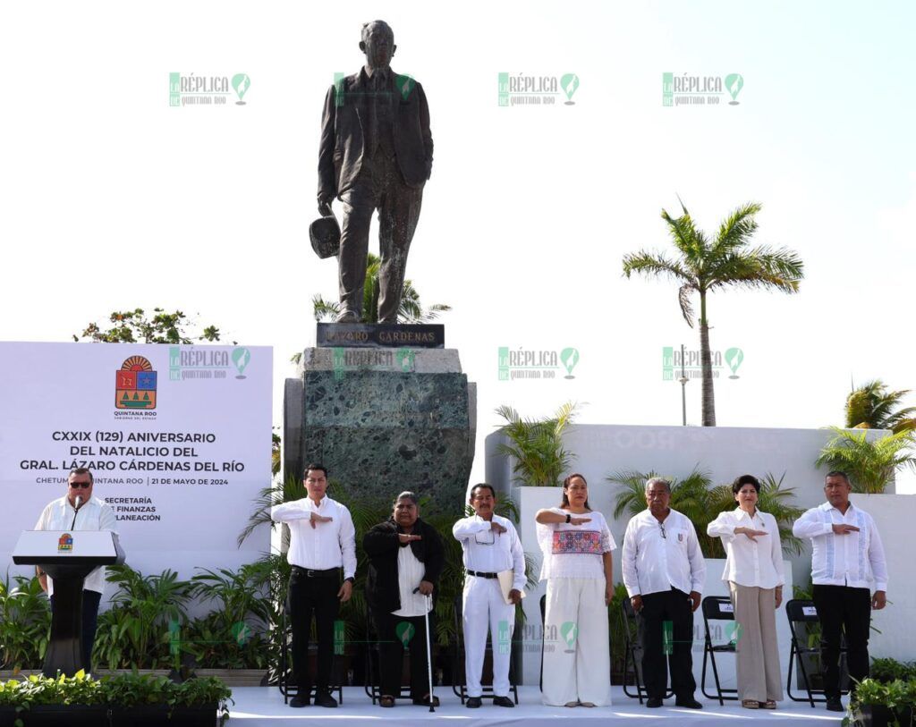 Se conmemoró en Chetumal el 129 aniversario del natalicio del General Lázaro Cárdenas del Río