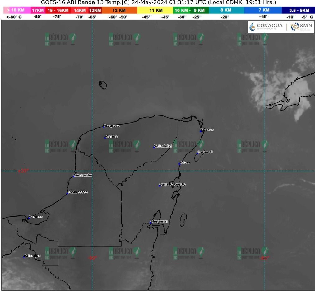 Nublados parciales y sin lluvias en Quintana Roo