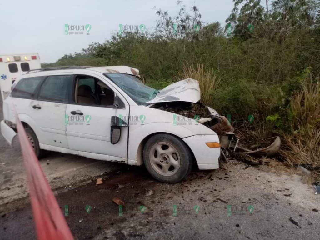 Muere automovilista al chocar contra un tráiler en la carretera Chetumal-Escárcega