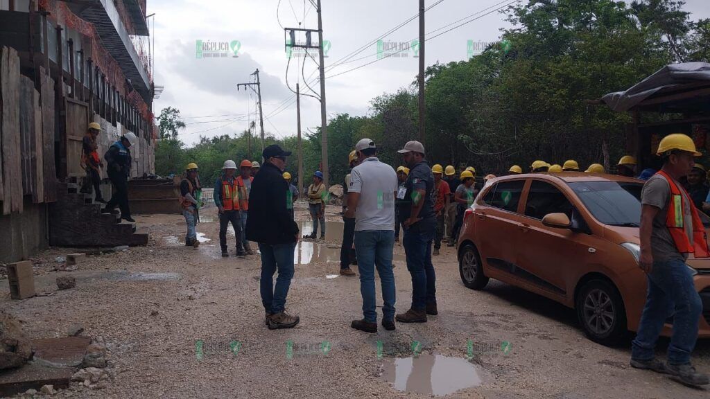 Atiende Protección Civil derrumbe de losa en prolongación Kukulkan