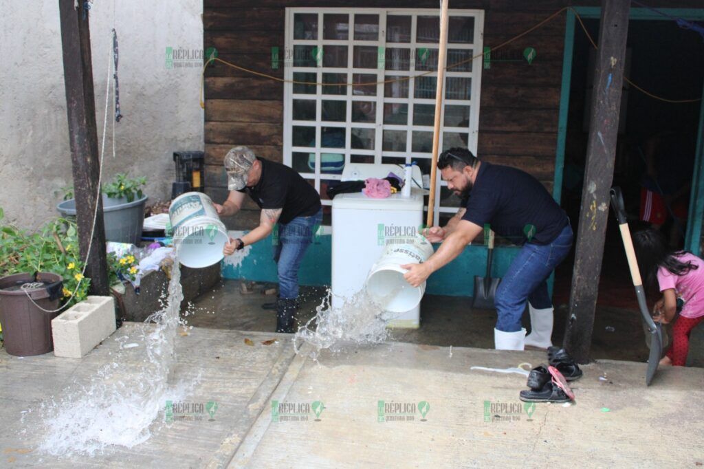 Brigada del SESESP desazolvó 48 viviendas afectadas por las lluvias