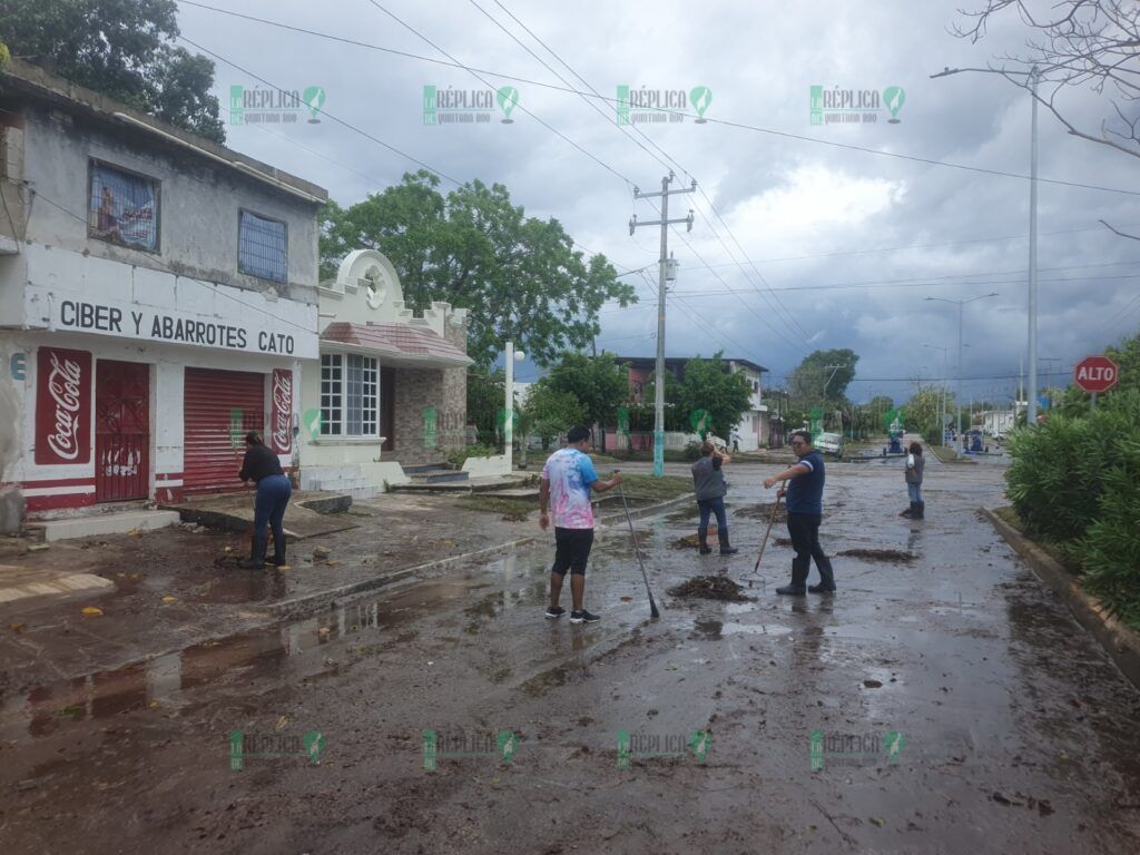 Brigada del SESESP desazolvó 48 viviendas afectadas por las lluvias