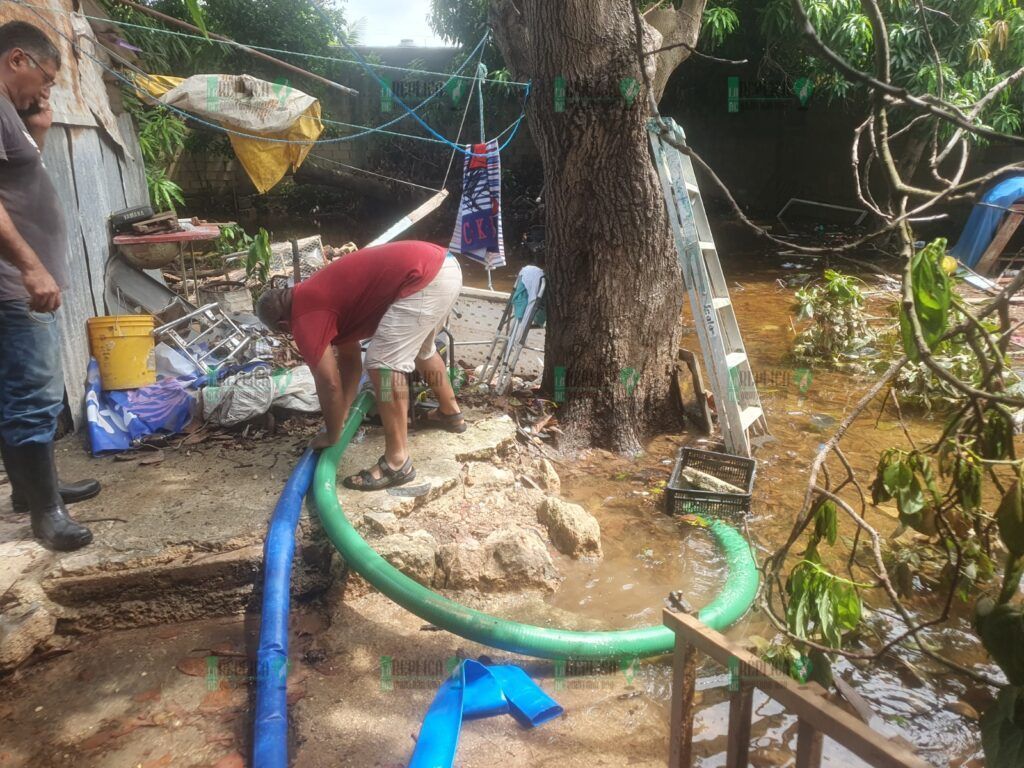 Brigada del SESESP desazolvó 48 viviendas afectadas por las lluvias