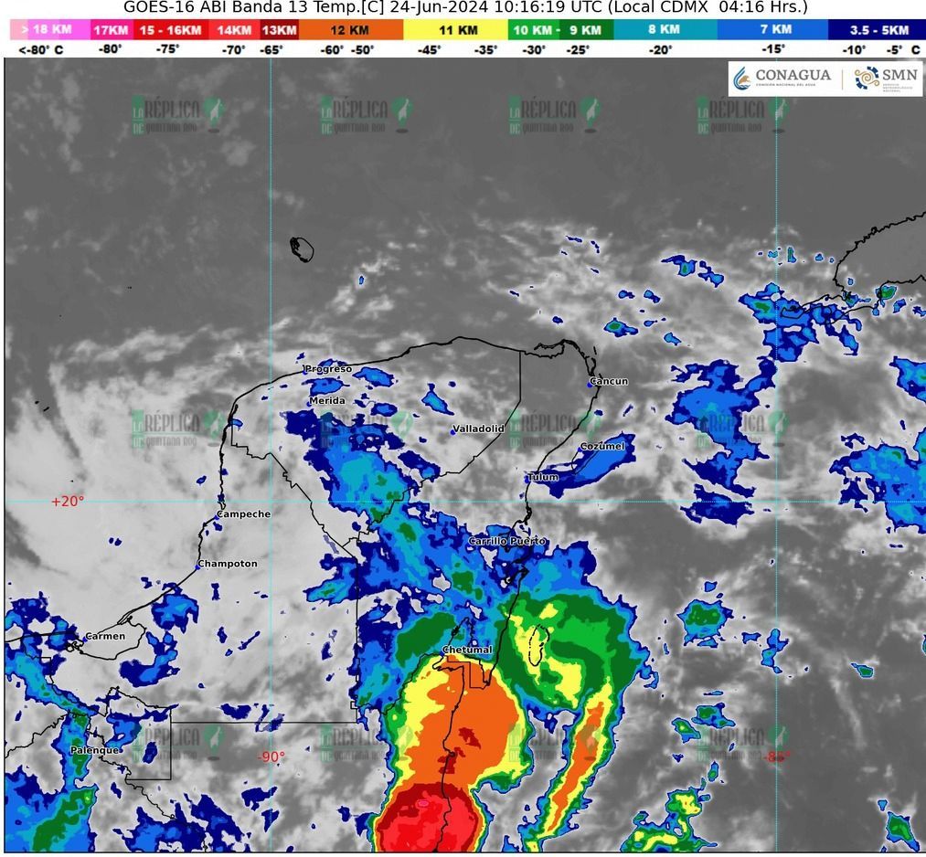 Lluvias puntuales para Quintana Roo: SMN