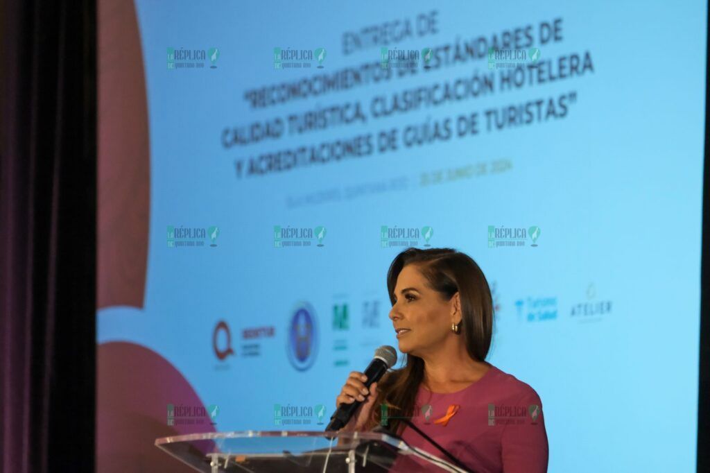 Entrega Mara Lezama reconocimientos de estándares de calidad que fortalecen la Nueva Era del Turismo en Quintana Roo