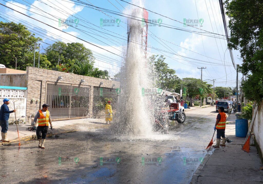 Supervisa Blanca Merari inicio de desazolve de pozos de absorción en Puerto Morelos