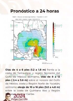 Pronostica Conagua hasta 200 mm de lluvia para Quintana Roo