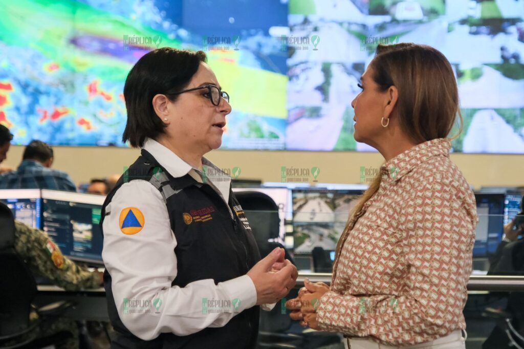 Mara Lezama y la Coordinadora Nacional de Protección Nacional encabezan acciones ante la llegada del Huracán “Beryl”