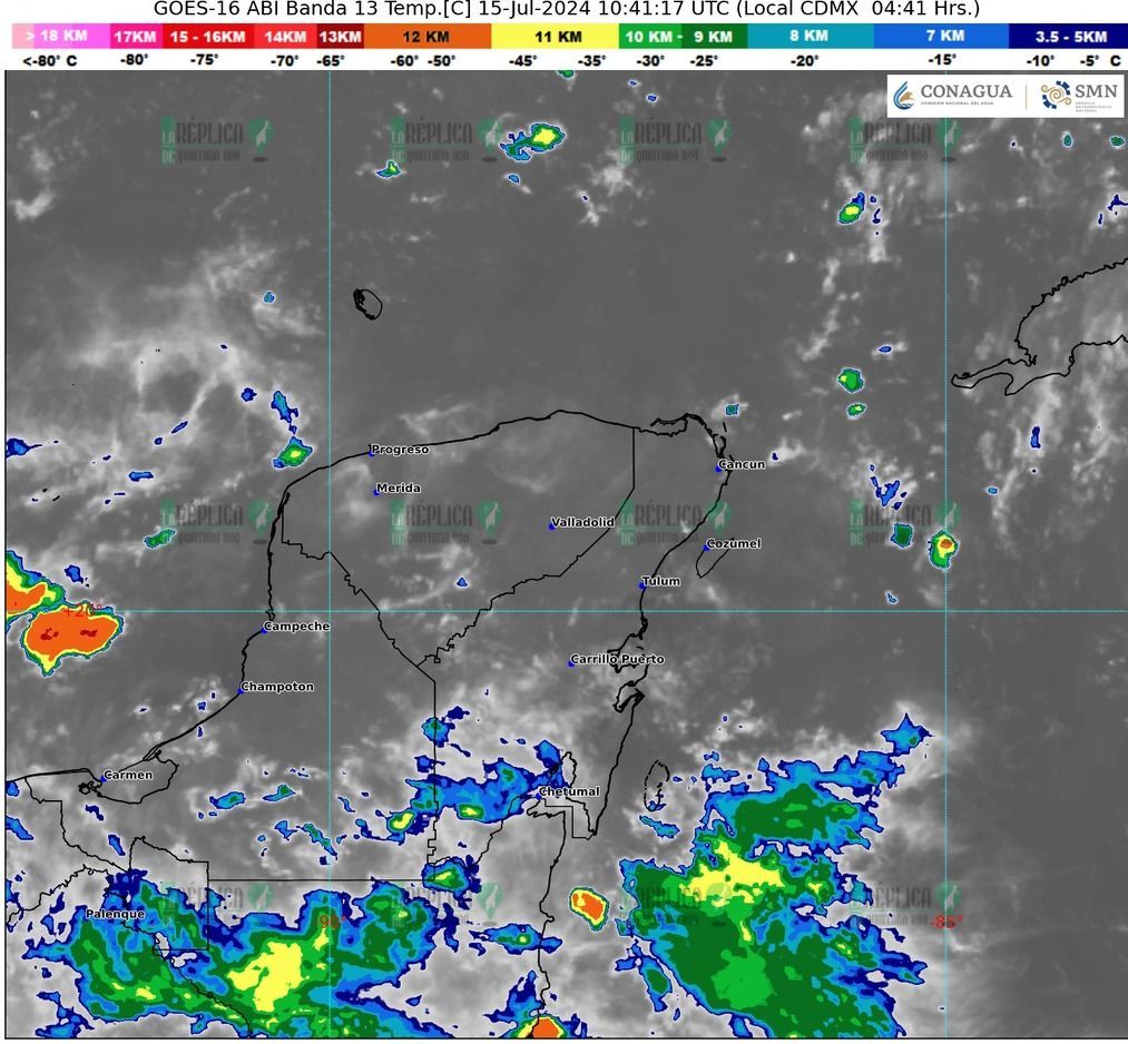 Anuncia SMN lluvias en Quintana Roo