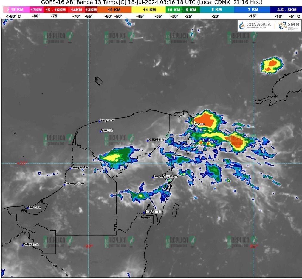 Un día más de lluvia en Quintana Roo