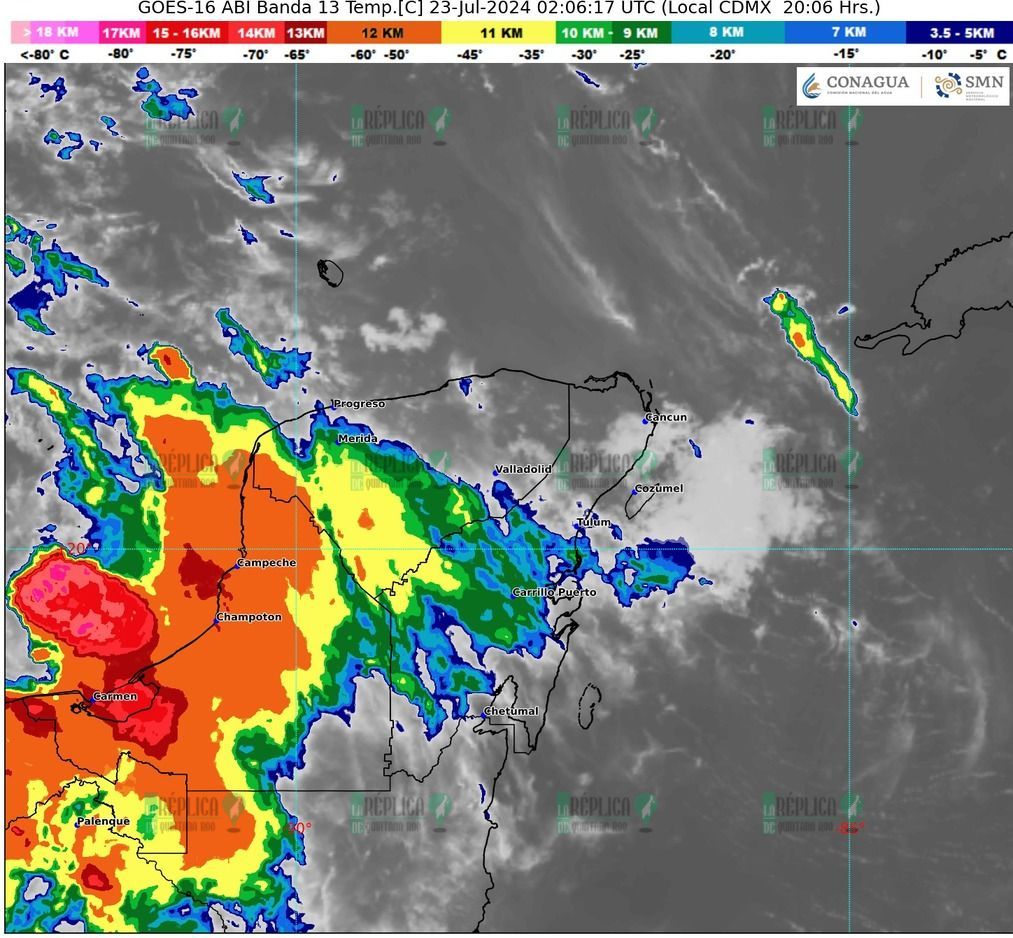 Lluvias aisladas para Quintana Roo