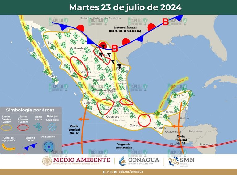 Lluvias aisladas para Quintana Roo