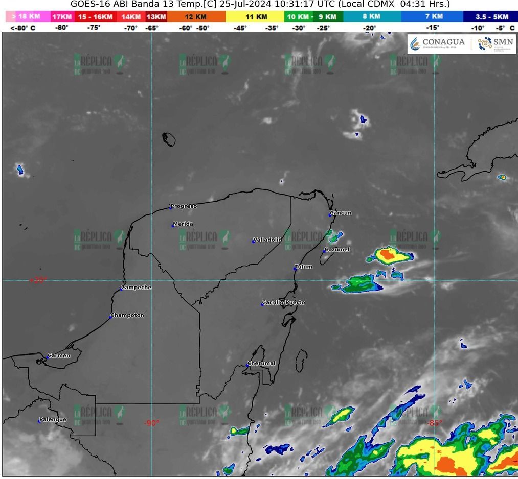 Jueves caluroso para Quintana Roo