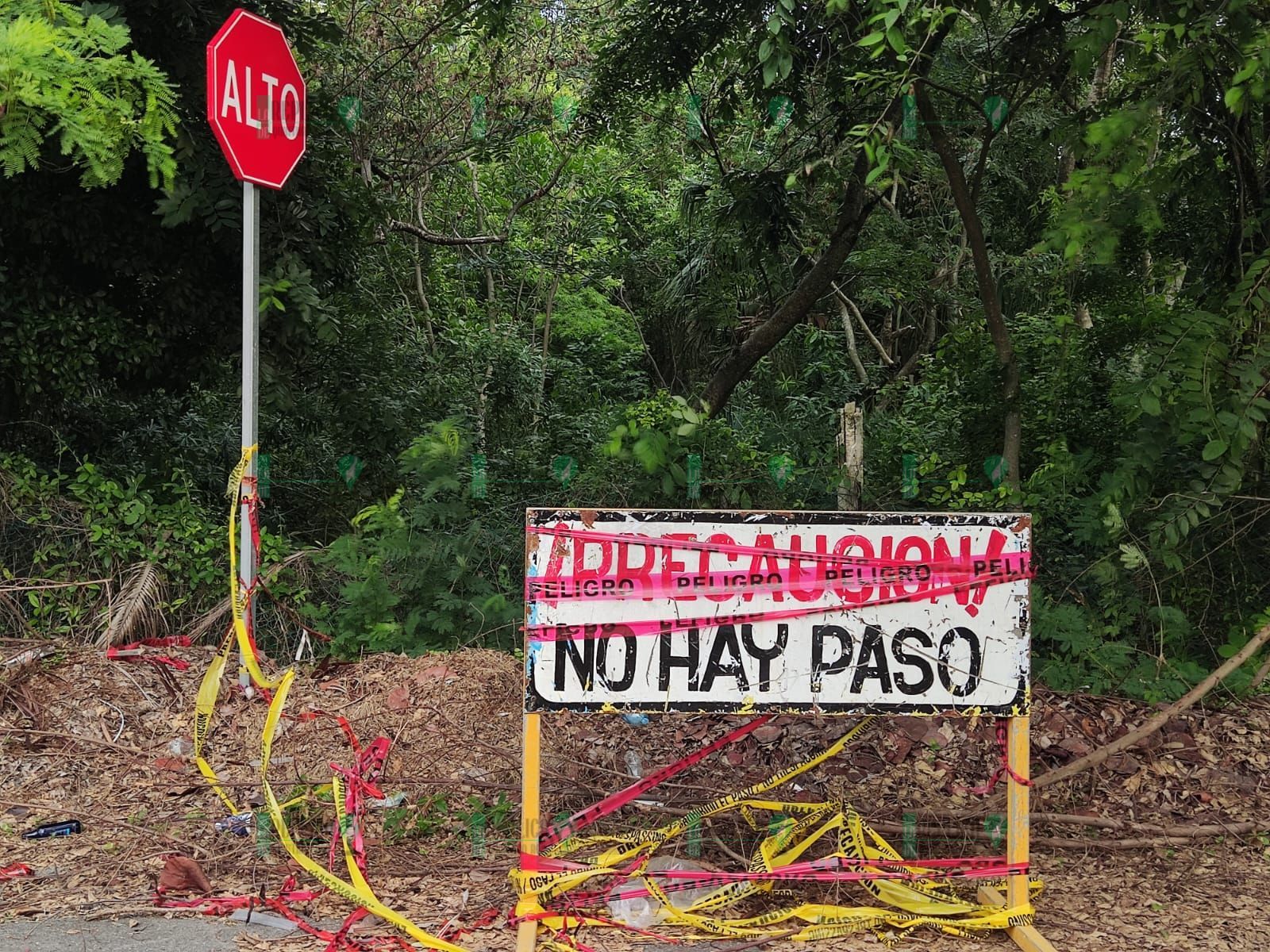 Hallan cuerpo 'embolsado' en el bulevar Bahía de Chetumal