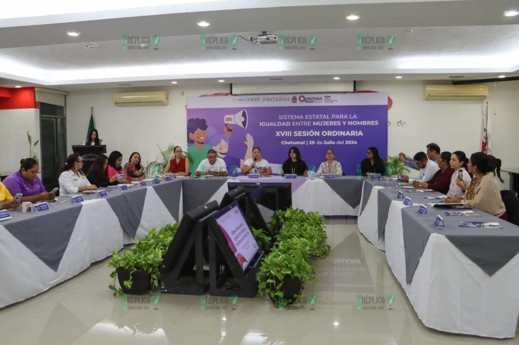 Sesiona el Sistema Estatal para la Igualdad entre Mujeres y Hombres en el Estado de Quintana Roo