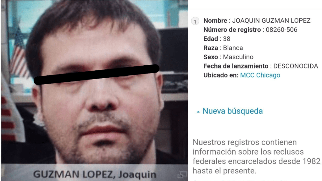 Fue recluido Joaquín Guzmán López, hijo de 'El Chapo' Guzmán, en una prisión en Chicago tras su captura el pasado jueves.