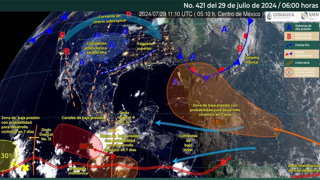 Foto: Servicio Meteorológico Nacional/ Servicios Meteorológicos Actuales