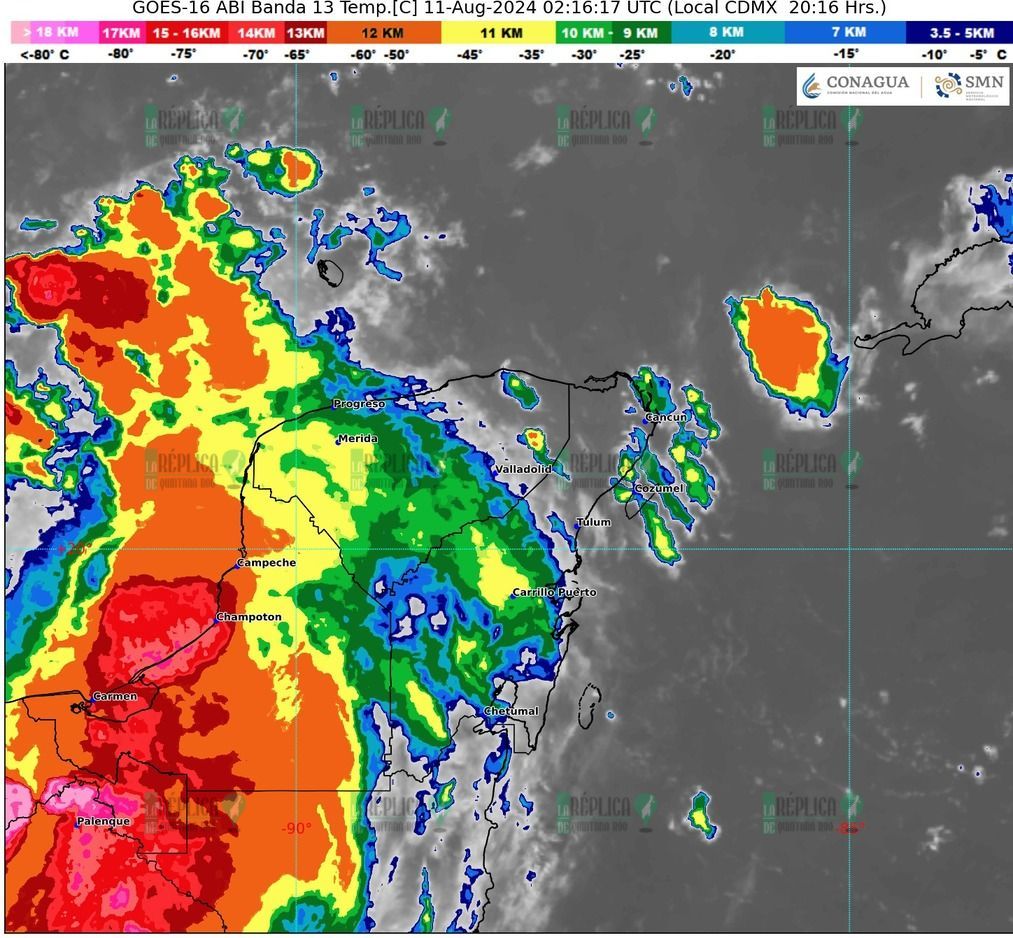 Calor y chubascos para Quintana Roo