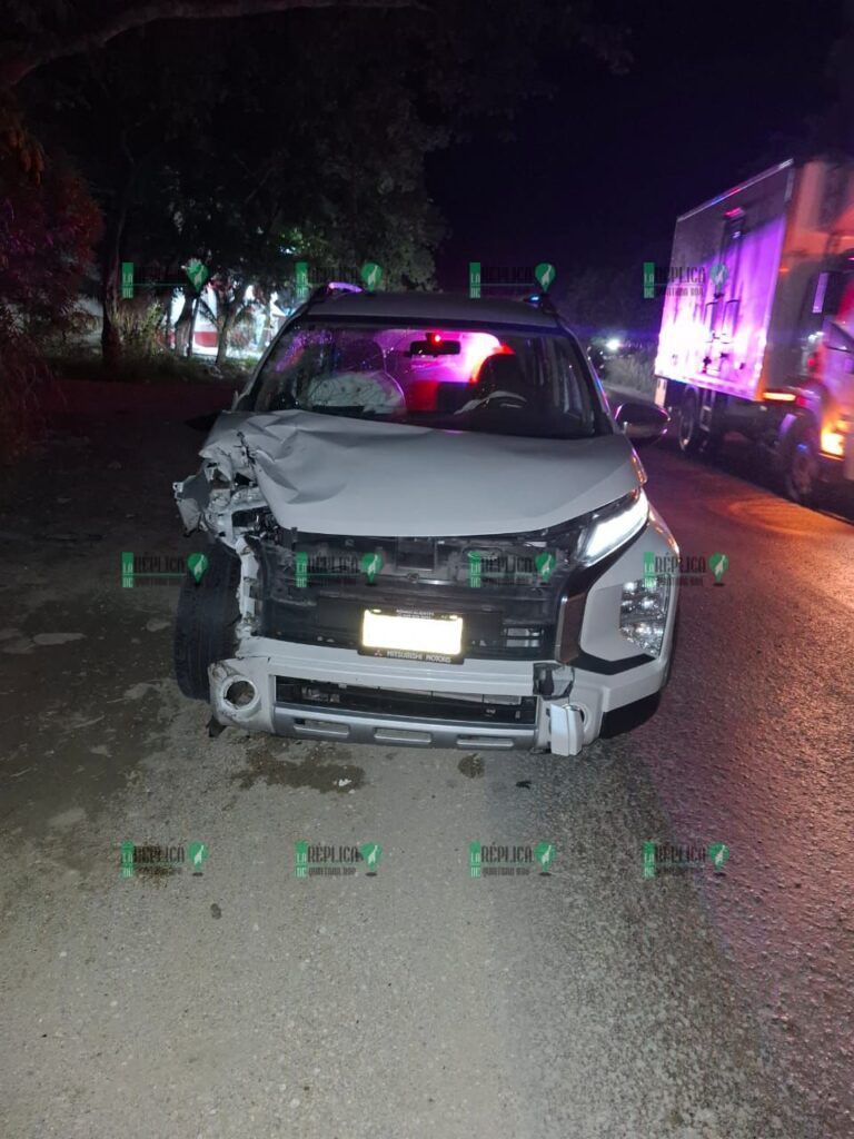 Muere motociclista tras ser embestido por un automóvil en el libramiento Gas Auto de Cancún 