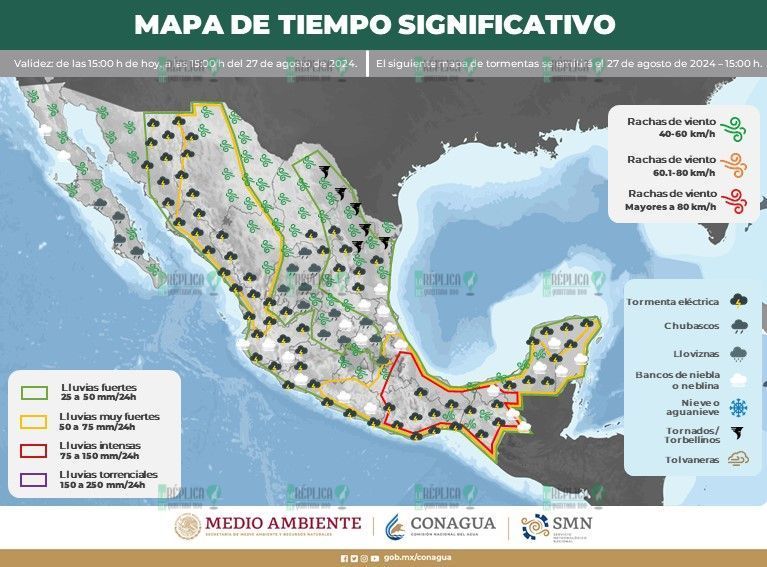 Lluvias puntuales en Quintana Roo