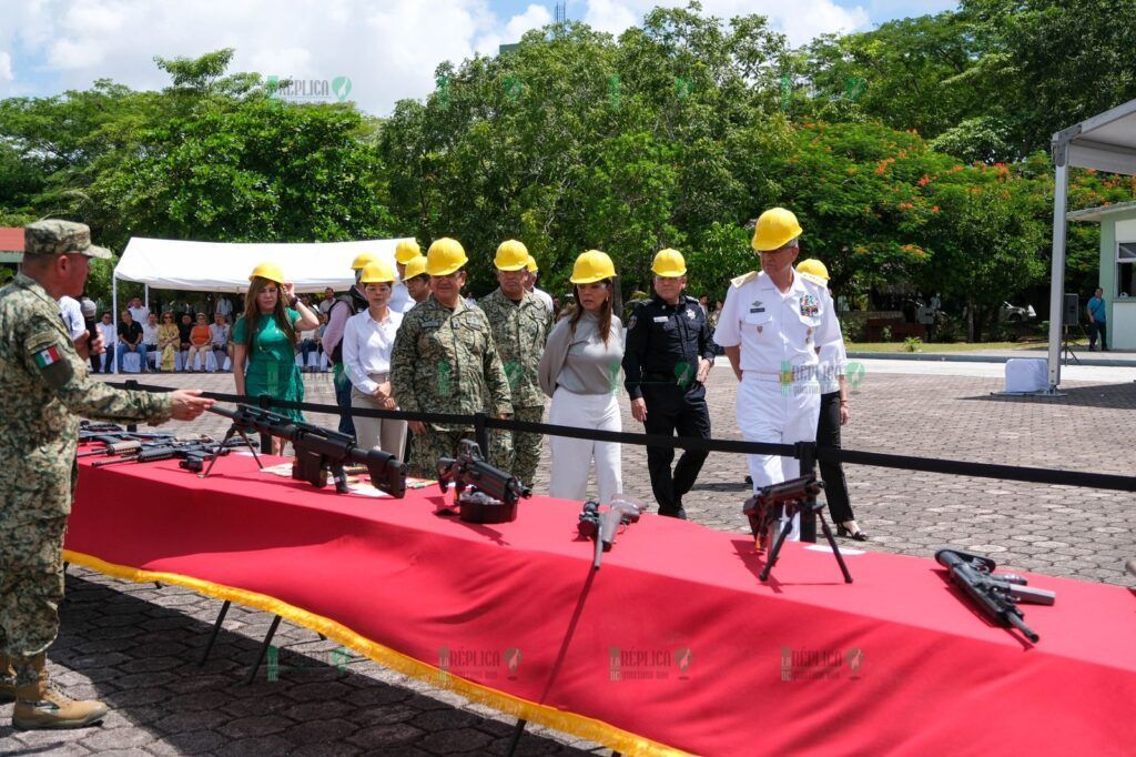 Con destrucción de armas, en coordinación con SEDENA, avanzamos en la Construcción de Paz: Mara Lezama