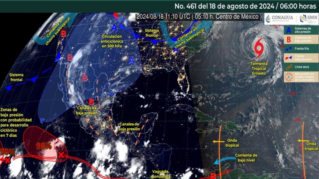 Foto: X@conagua_clima/ Servicios Meteorológico Actuales