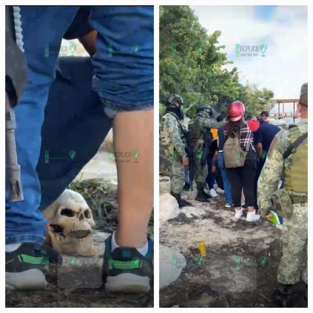 Hallan un cráneo humano en una playa de Puerto Juárez