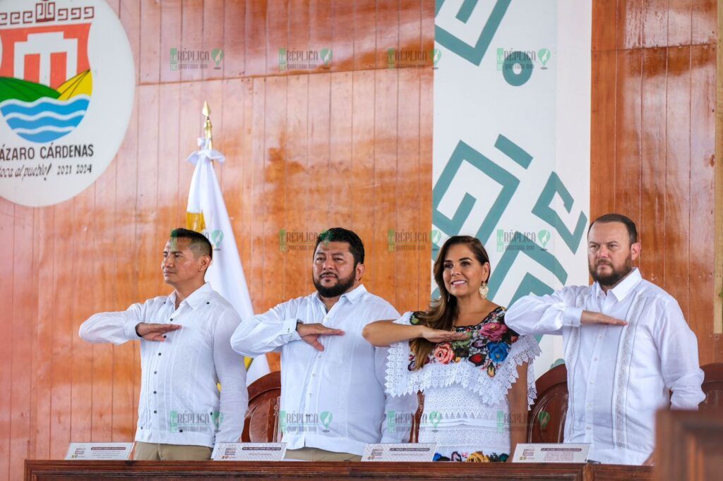 Asiste Mara Lezama al Tercer Informe del presidente municipal de Lázaro Cárdenas, Orlando Emir Bellos Tun