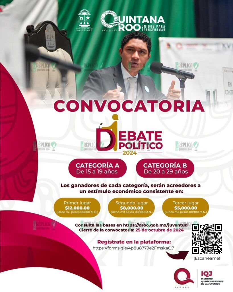 IQJ convoca a las y los jóvenes del estado a participar en el Concurso Estatal Juvenil Debate Político 2024