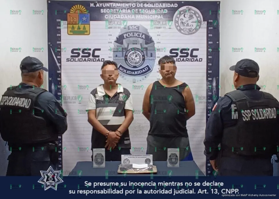 Detienen a dos sujetos y aseguran arma de fuego en Villas del Sol