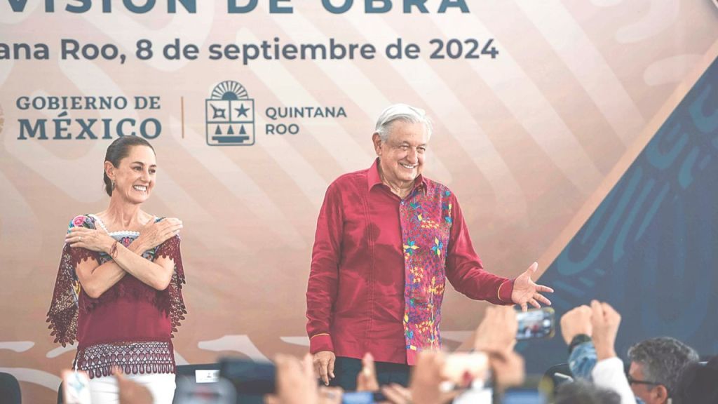 La Presidenta electa, Claudia Sheinbaum y el presidente Andrés Manuel López Obrador, inauguraron la Zona Arqueológica de Ichkabal, en Quintana Roo, este domingo.