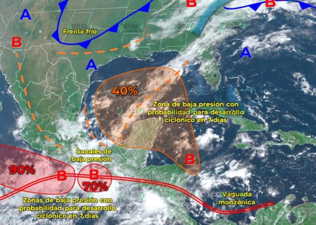 Aumenta a 40 por ciento la probabilidad de ciclón en el Caribe Mexicano