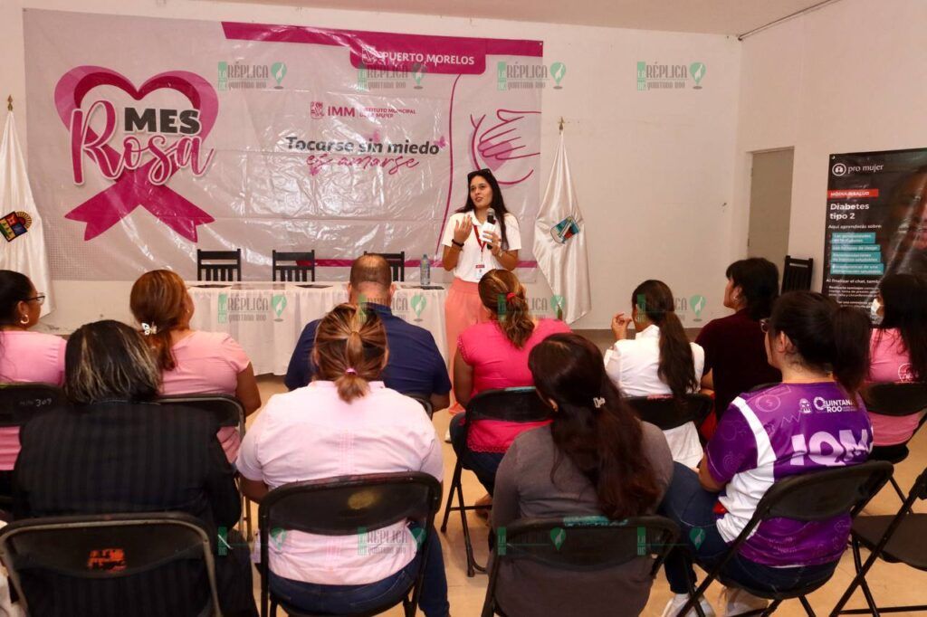 Organiza instituto de la mujer de Puerto Morelos pláticas y jornadas de salud con motivo del Mes Rosa