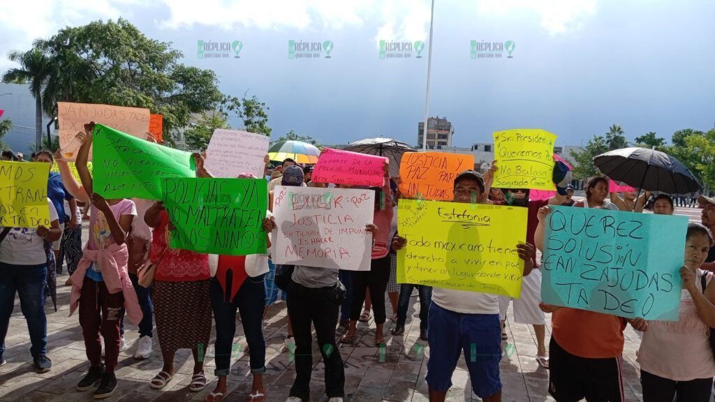 Protestan vecinos en plaza “28 de Julio”, tras balacera en colonia San Judas Tadeo