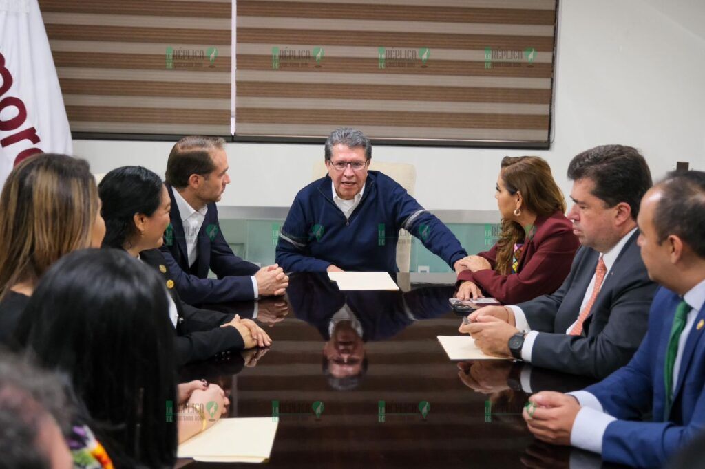 Se reúne Mara Lezama y Ricardo Monreal con la bancada federal de Quintana Roo en la Cámara de Diputados