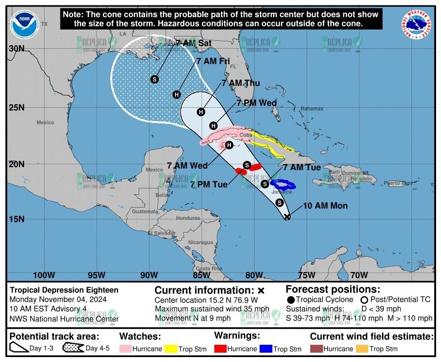 Alertan por probable huracán en el Caribe; traería lluvias a Quintana Roo el miércoles