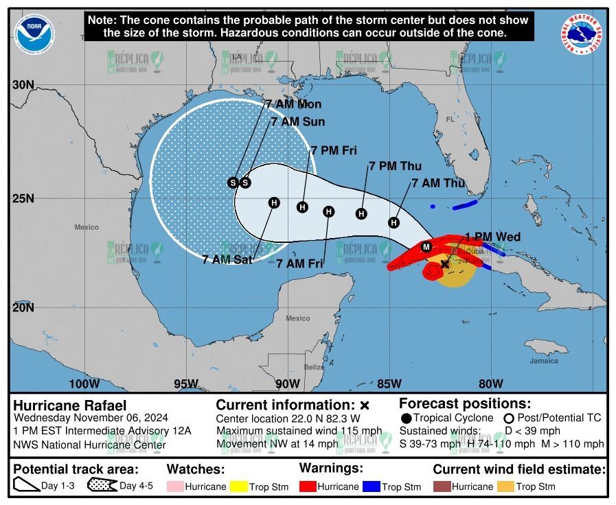 Activan alerta azul en el norte de Quintana Roo por ‘Rafael’