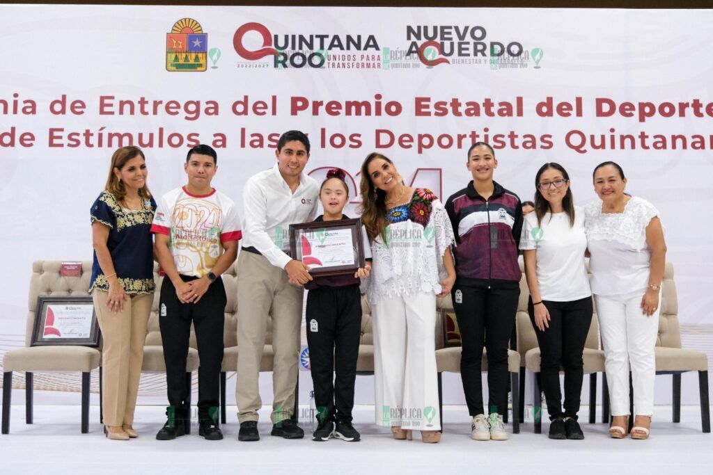 Entrega Mara Lezama el Premio Estatal del Deporte 2024 a logros históricos de atletas quintanarroenses en Chetumal