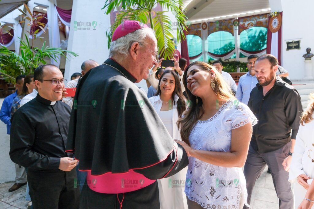 Dan inicio a la Nueva Catedral de Cancún, Mara Lezama y Monseñor Pedro Pablo Elizondo para fortalecer el turismo religioso y espiritual