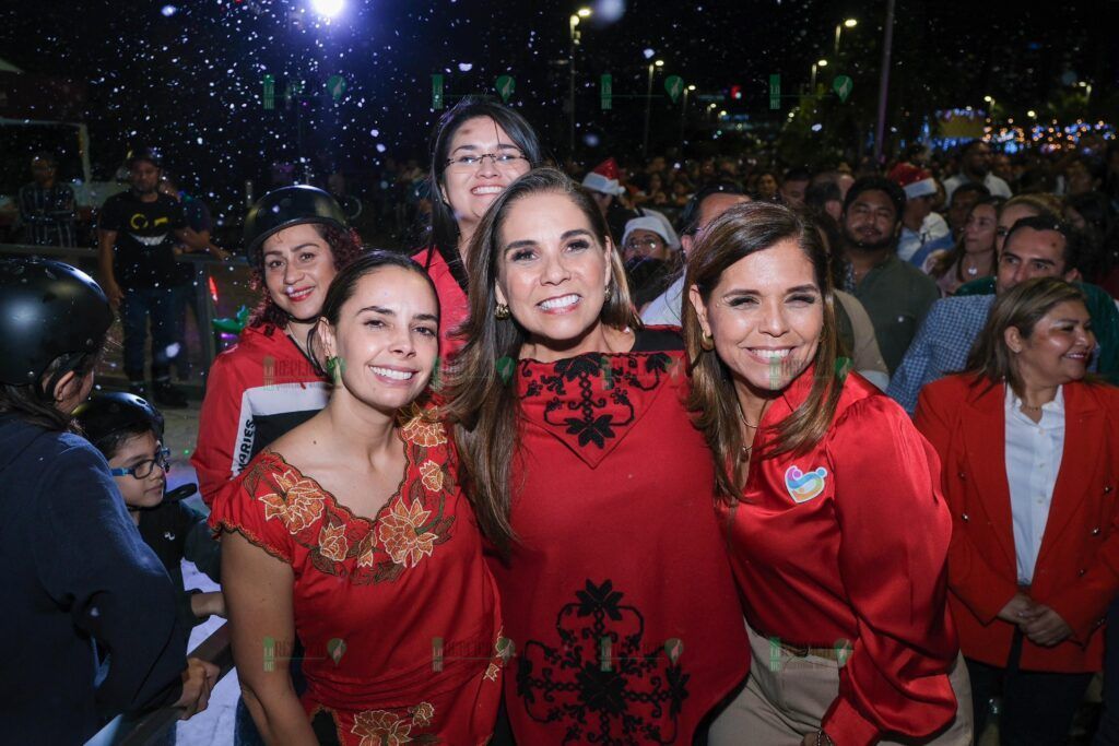 Inaugura Mara Lezama la Villa Navideña y Pista Ecológica en el Malecón Tajamar de Cancún