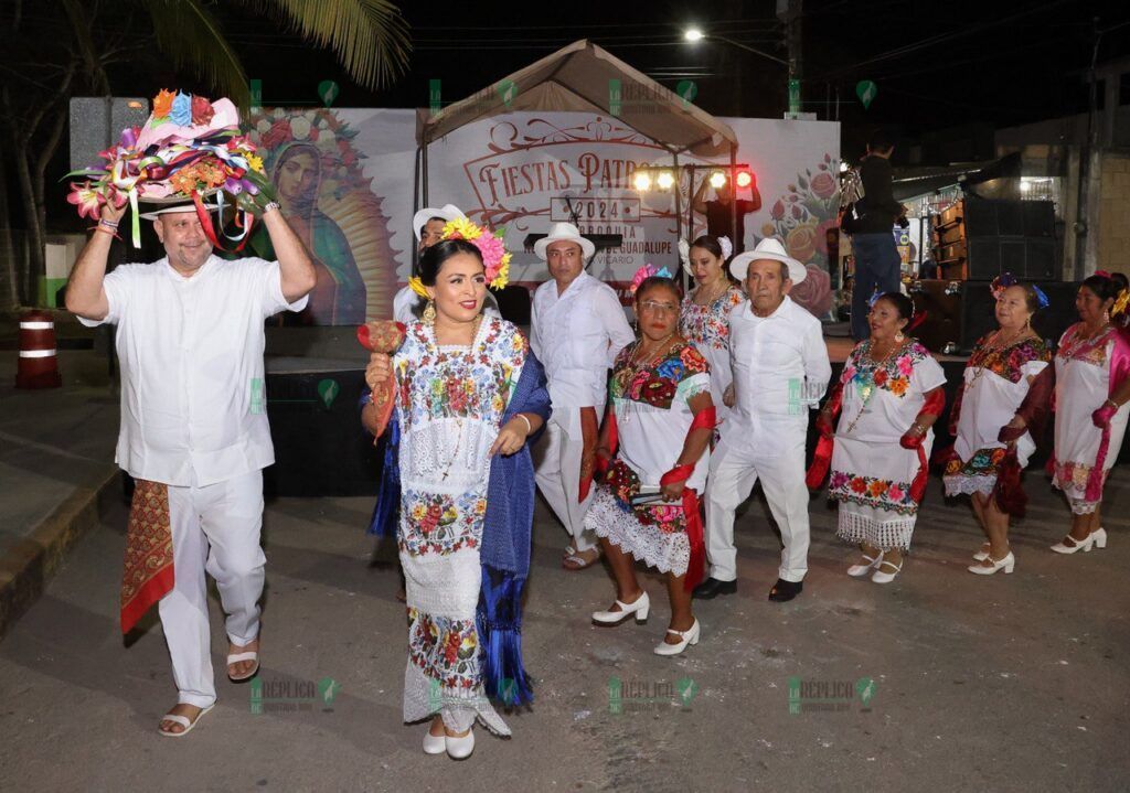 Acompaña Blanca Merari al gremio de trabajadores municipales de Leona Vicario en su procesión en honor a la Guadalupana