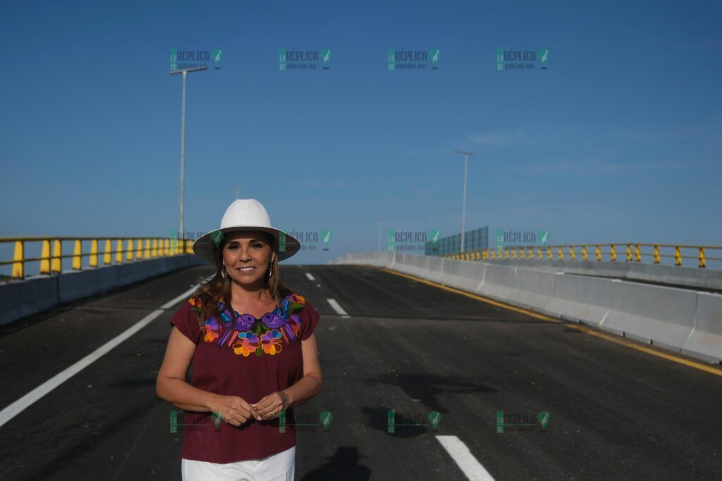 Entra en servicio espectacular y moderno puente de entrada a Chetumal, la hermosa capital: Mara Lezama