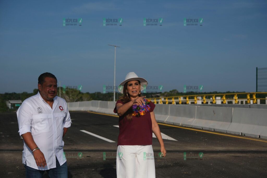 Entra en servicio espectacular y moderno puente de entrada a Chetumal, la hermosa capital: Mara Lezama